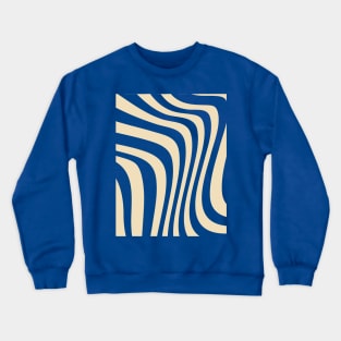 Wavy Retro Design, Psychedelic Pattern Crewneck Sweatshirt